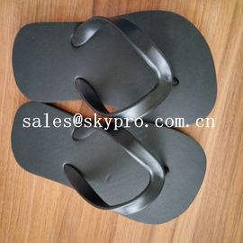 Rahat Siyah Düz Flip Flop / Sandaletler Aşınmaya Dayanıklı Yaz Plaj Terlikleri