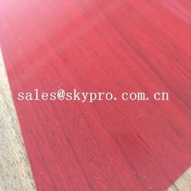 Süper İnce 0.3mm Kırmızı Renkli Çift Film ve Çift Işık Şeffaf Sert PVC Kaplama