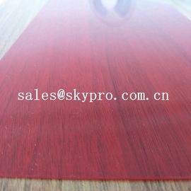 Süper İnce 0.3mm Kırmızı Renkli Çift Film ve Çift Işık Şeffaf Sert PVC Kaplama