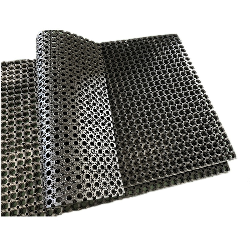 Black Color Heavy Duty Rubber Safety Floor Mat with 1-50mm Thickness 90*150cm Size and 8mm Thickness