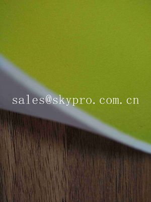 Yellow Heat Resistant Neoprene Fabric Roll 1mm SBR Rubber Sheets Coated