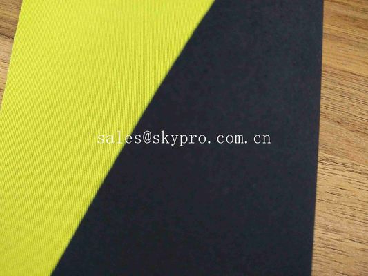 Yellow Heat Resistant Neoprene Fabric Roll 1mm SBR Rubber Sheets Coated